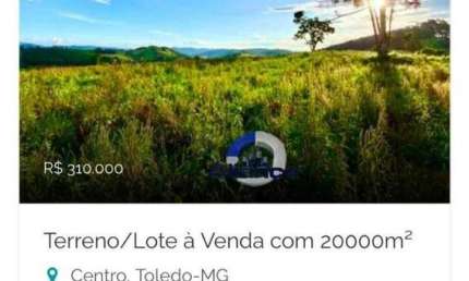 Terreno à venda, 20000 m² por R$ 310.000 - Toledo - Toledo/Minas Gerais