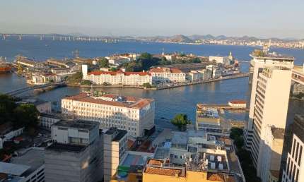 Studio, empreendimento Skylux, pronto, Centro Rio, melhor localização da Rua Visconde de Inhaúma, com infraestrutura total de lazer, 41m², frente, varanda.