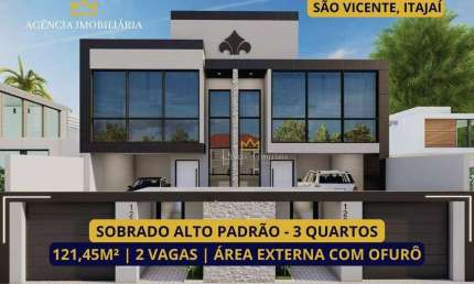 SOBRADO ALTO PADRÃO 3 QUARTOS  SÃO VICENTE ITAJAÍ/SC
