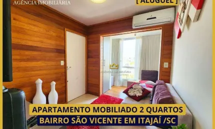 ALUGUEL APARTAMENTO MOBILIADO 2 QUARTOS SÃO VICENTE ITAJAÍ/SC