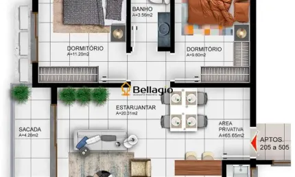 Apartamento 2 dormitórios à venda Camobi Santa Maria/RS