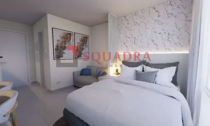 Apartamento studio com 21 m² no centro, curitiba/pr