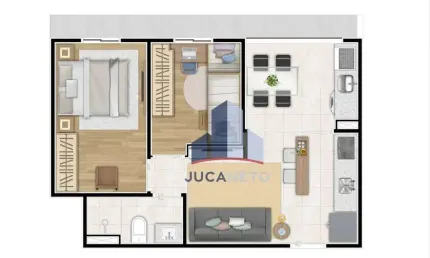 Apartamento com 2 dormitórios à venda, 45 m² por R$ 302.000,00 - Vila Assis Brasil - Mauá/SP