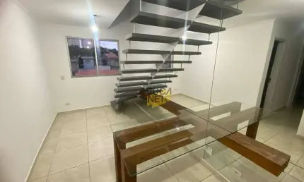 Cobertura com 2 dormitórios para alugar, 110 m² por R$ 2.834,67/mês - Parque São Vicente - Mauá/SP