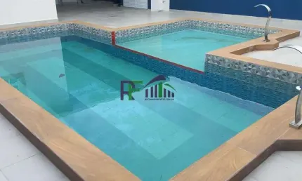 Casa 3 suites com piscina e churrasqueira 400 metros da praia - Jamaica - Itanhaem.