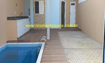 Casa para Venda em Itanha?m, Gaivota, 3 dormitórios, 1 suíte, 2 banheiros, 2 vagas
