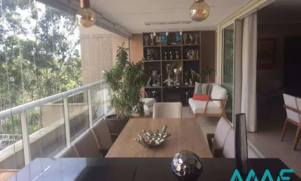 Boulevard tamboré 228m2 - vista livre e mobiliado - estuda permuta!