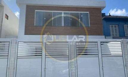 Casa sobreposta baixa com 2 quartos por R$ 570 mil - Vila Belmiro/Santos