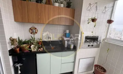 Apartamento alto padrão com lazer completo no boqueirão santos