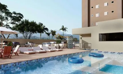 À venda  -  apartamento 2 dormitórios no indaiá - caraguatatuba/sp