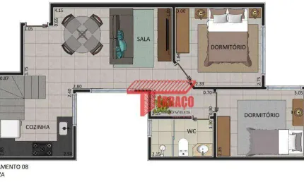 Cobertura com 2 dormitórios à venda, 115 m² por R$ 530.000 - Vila Linda - Santo André/SP