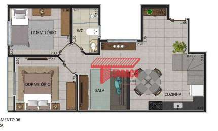 Cobertura com 2 dormitórios à venda, 115 m² por R$ 530.000,00 - Vila Linda - Santo André/SP