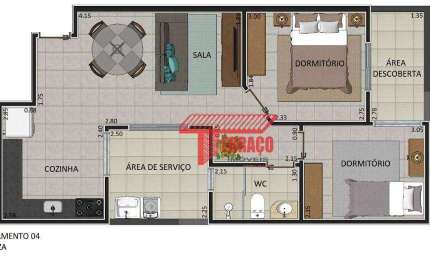 Apartamento com 2 dormitórios à venda, 60 m² por R$ 371.000 - Vila Linda - Santo André/SP