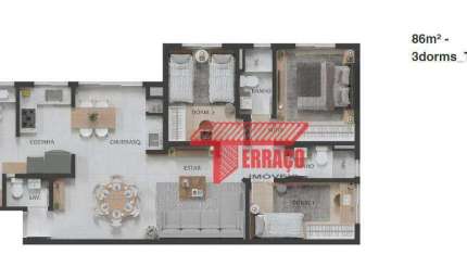 Apartamento com 3 quartos à venda na Rua Oriente, Barcelona, São Caetano do Sul