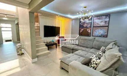 Sobrado com 3 dormitórios à venda, 200 m² por R$ 890.000,00 - Vila Aquilino - Santo André/SP