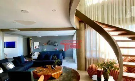 Apartamento duplex com 3 dormitórios à venda, 460 m² por r$ 7.200.000,00 - jardim - santo andré/sp