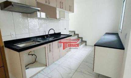 Cobertura com 2 dormitórios para alugar, 58 m² por R$ 2.817,00/mês - Vila Scarpelli - Santo André/SP