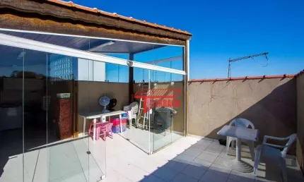 Cobertura com 2 dormitórios à venda, 76 m² por r$ 320.000 - vila junqueira - santo andré/sp