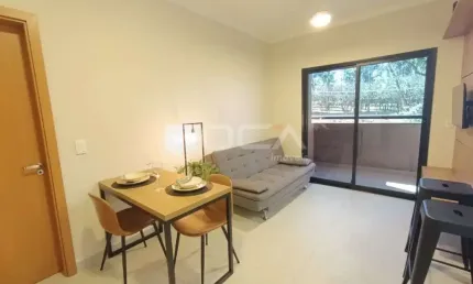 Apartamento à venda e locação com 1 quarto, sendo 1 suíte, no bairro Jardim Recreio, em Ribeirão Preto.