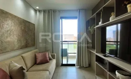 Apartamento flat para locação mobiliado no bairro Jardim Botânico, em Ribeirão Preto.