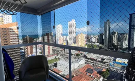 Apartamento com Vista Mar em  Manaíra com 4 quartos. 95m