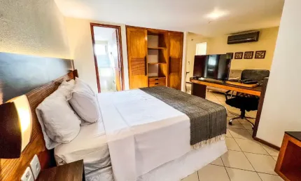 Vendo flat vista mar e mobiliado no natal plaza - ponta negra