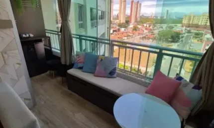 Lindo apartamento no villa park reformado e mobiliado - ponta negra - neopolis - próximo a ayrton senna.