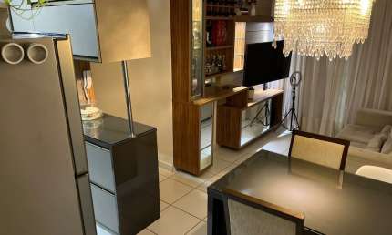 Lindo apartamento vista mar com mobília no condomínio Sunset - Ponta negra.