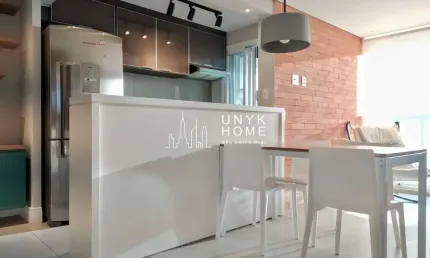 Apartamento mobiliado para locação com 2 dormitórios no Brooklin. Lazer completo!