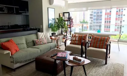 Apartamento clean e moderno na vila olímpia com 2 suítes, 80m² e  2 vagas.