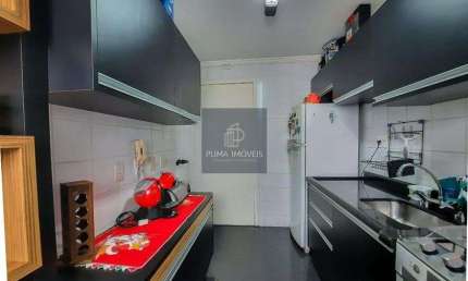 80 m ² Aú , 03 dormitórios, 01 Suíte, 02 vagas garagem-  todo mobiliado!