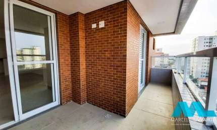 Apartamento novo com 2 quartos, piscina, Guilhermina em Praia Grande