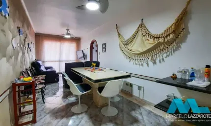 Apartamento vista mar, 2 quartos, mobiliado, na Guilhermina em Praia Grande