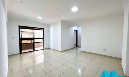 Apartamento 2 quartos com sacada e vista mar na caiçara em praia grande
