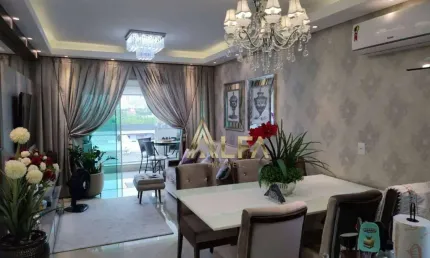 Apartamento mobiliado decorado 800 metros da praia.