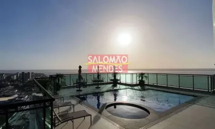 Apartamento com mezanino para locação frente baia, luxo no umarizal