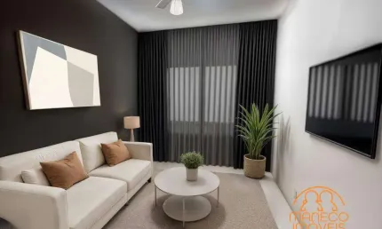 Apartamento à venda, 1 quarto, 1 vaga, itararé - são vicente/sp