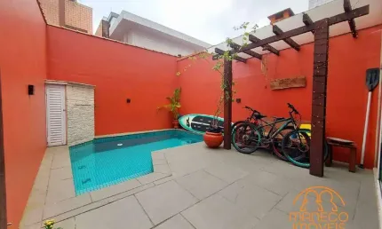 Sobrado à venda, 4 quartos, 2 suítes, 1 vaga, aparecida - santos/sp