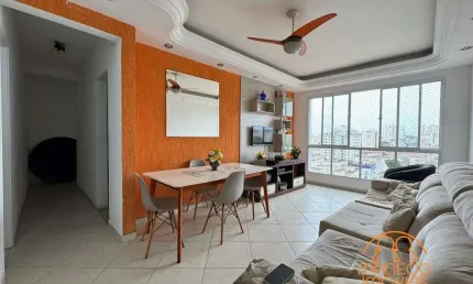 Apartamento à venda, 2 quartos, 1 suíte, 1 vaga, aparecida - santos/sp