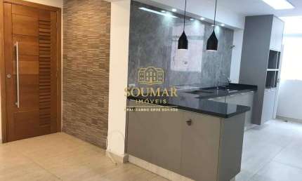 Apartamento Pé na Areia com 3 quartos em José Menino- Santos