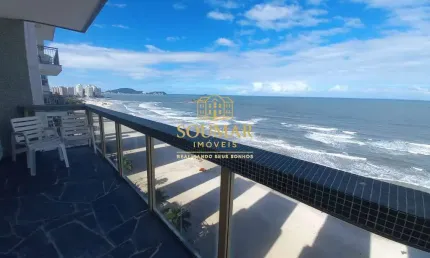 Apartamento frente mar com 3 dormitórios 2 suítes - pitangueiras/ guarujá