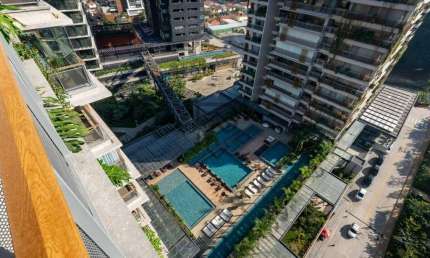 Apartamento Brooklin pronto para morar andar alto vista livre