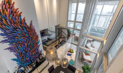 Apartamento chacara klabin sala com pé-direito duplo