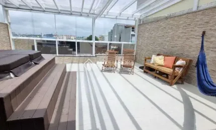 Cobertura com 2 dormitórios à venda, 128 m² por r$ 698.000 - vila valparaíso - santo andré/sp