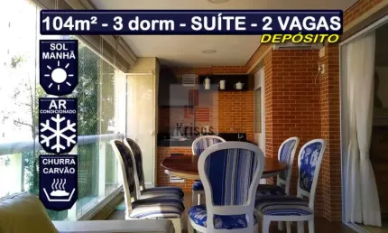Morumbi 104m² com 3 dormitórios e 1 suíte  2 vagas mais depósito