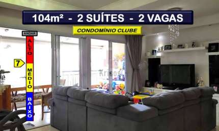 Morumbi 104m² - 2 maravilhosas suítes ? 2 vagas em condomínio clube