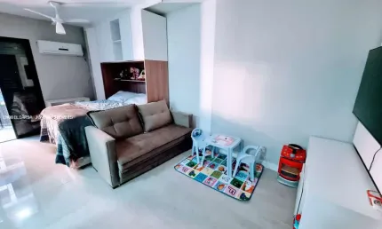 Flat para locação em são vicente, centro, 1 dormitório, 1 banheiro, 1 vaga