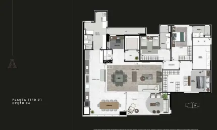 Apartamento APOGEO, 3 Quartos Sendo 1 Com Gran Suite, Escritório Espaços Gourmet