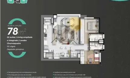 Apartamento com 2 quartos à venda na Avenida Lucianinho Melli, Vila Osasco, Osasco, 78 m2 por R$ 863.000