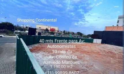 Terreno comercial à venda na Avenida dos Autonomistas, 261, Vila Yara, Osasco
